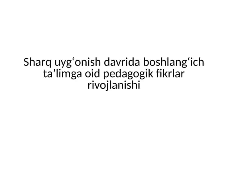 Umumiy pedagogika nazariyasi va amaliyoti 1