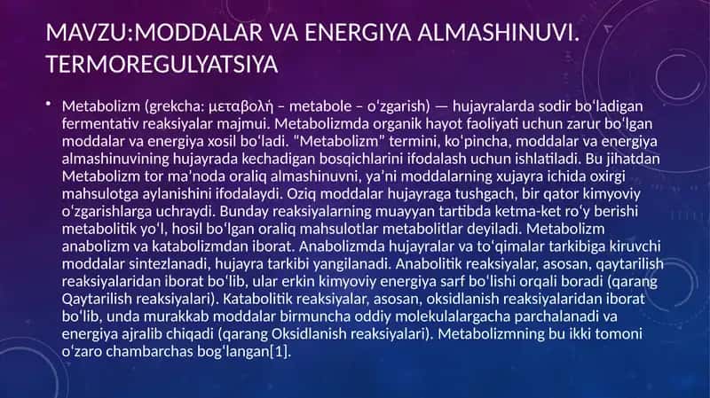 Moddalar almashinuvi 1
