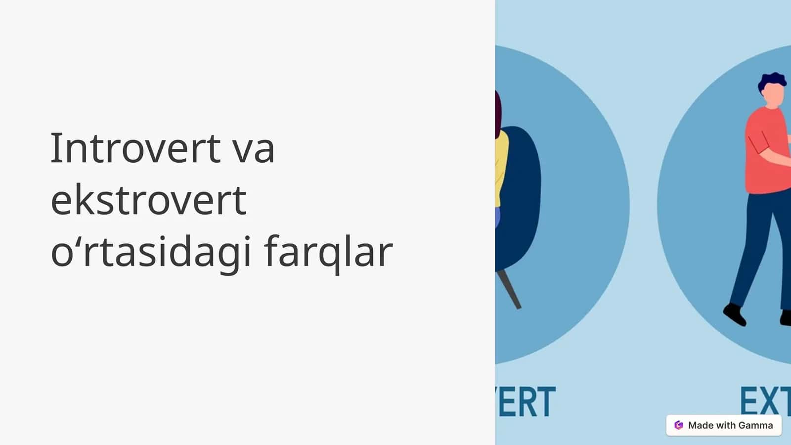 Introvert va ekstrovert oʻrtasidagi farqlar 1