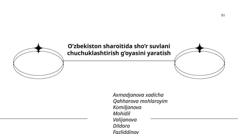 O’zbekiston sharoitida sho’r suvlani chuchuklashtirish g’oyasini yaratish 1