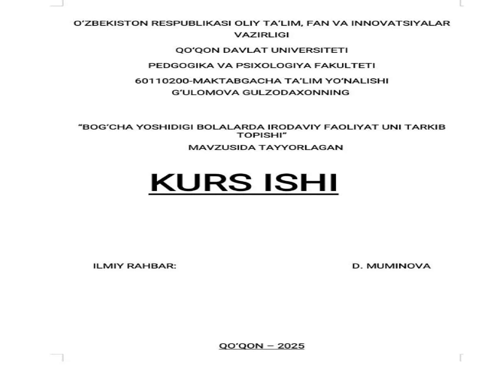 Bolalar Da'irotaviy Harakatlar 1