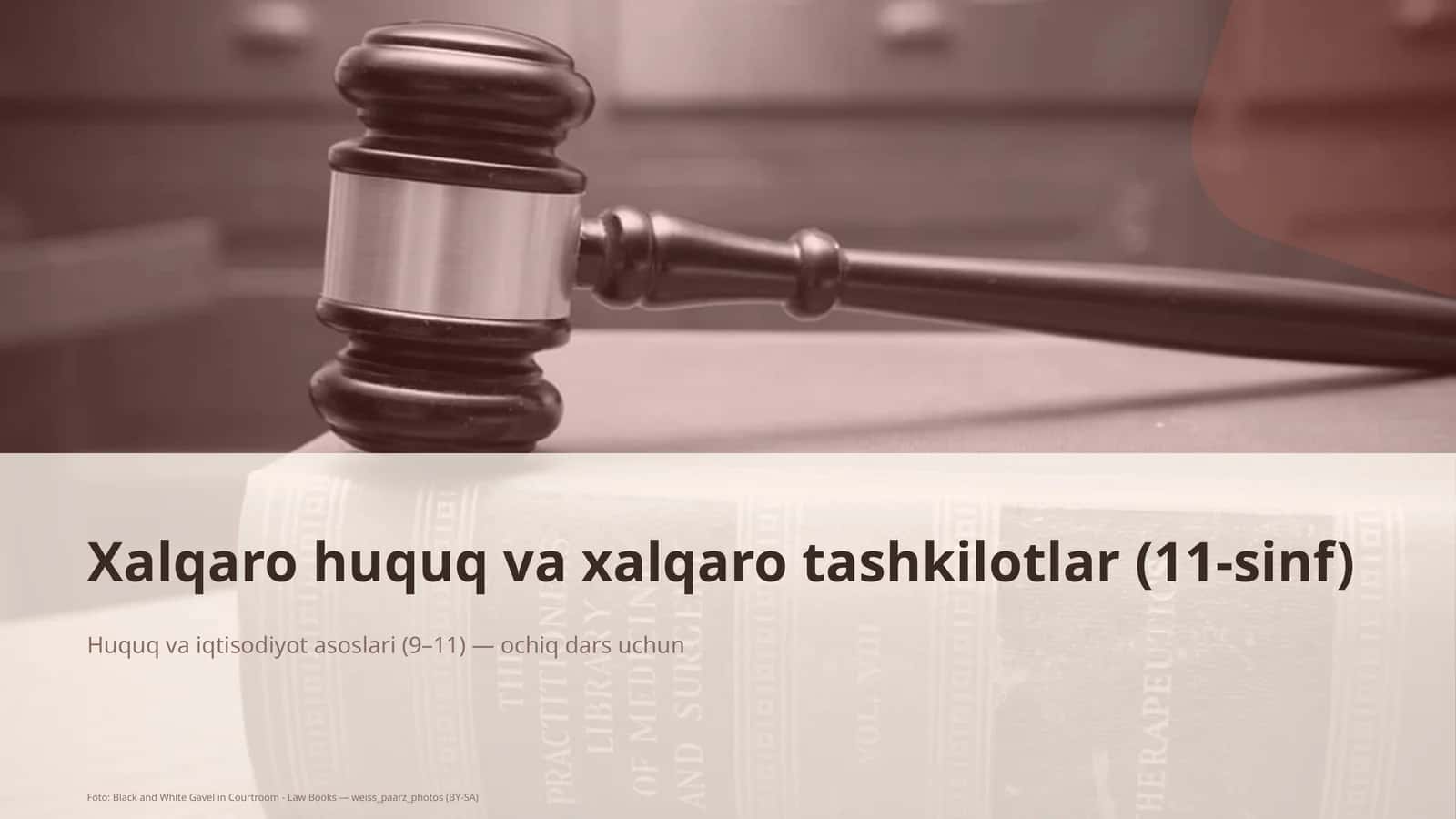Xalqaro huquq va xalqaro tashkilotlar (11-sinf) 1