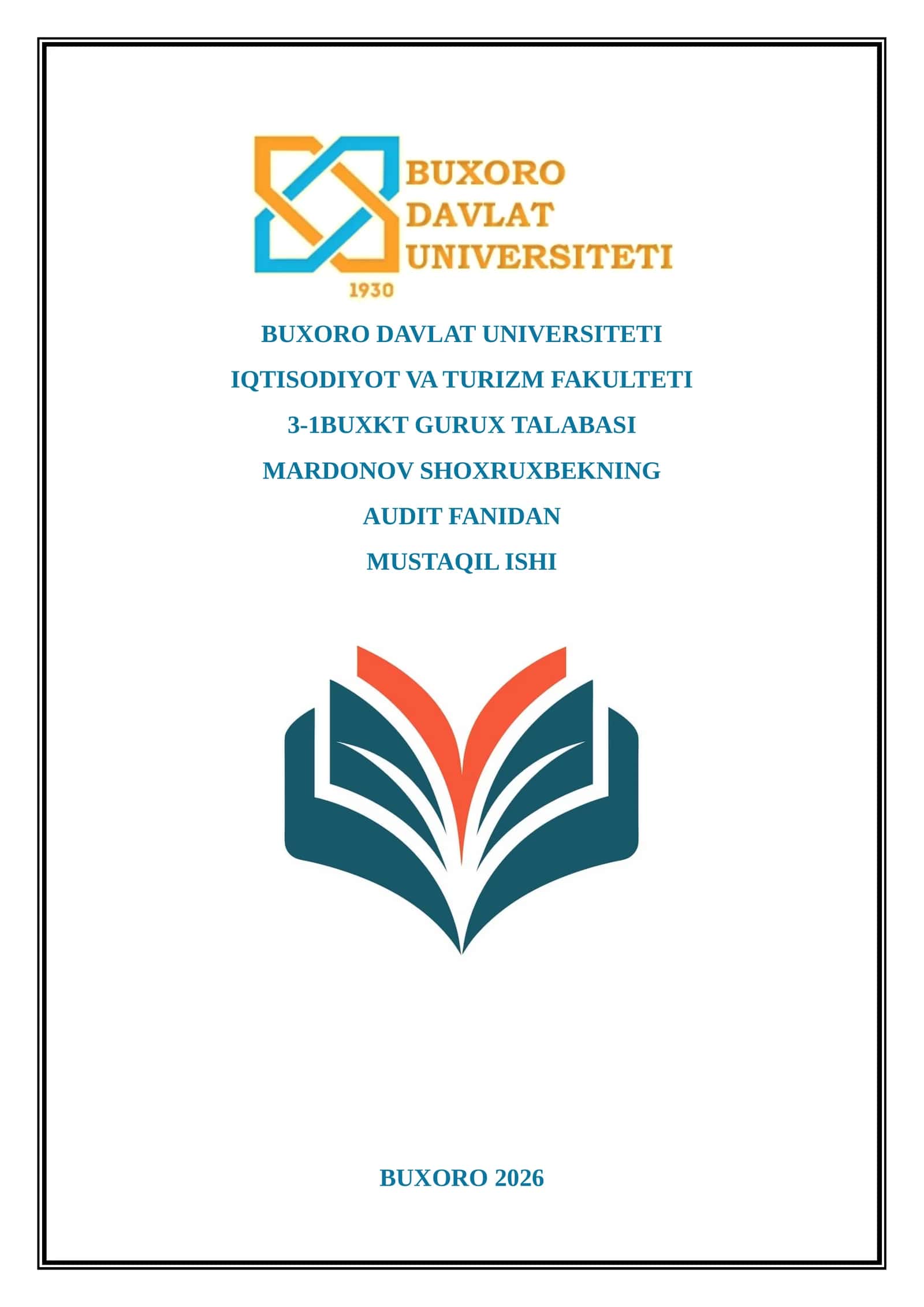 AUDITORLIK FAOLIYATINING HUQUQIY ASOSLARI 1