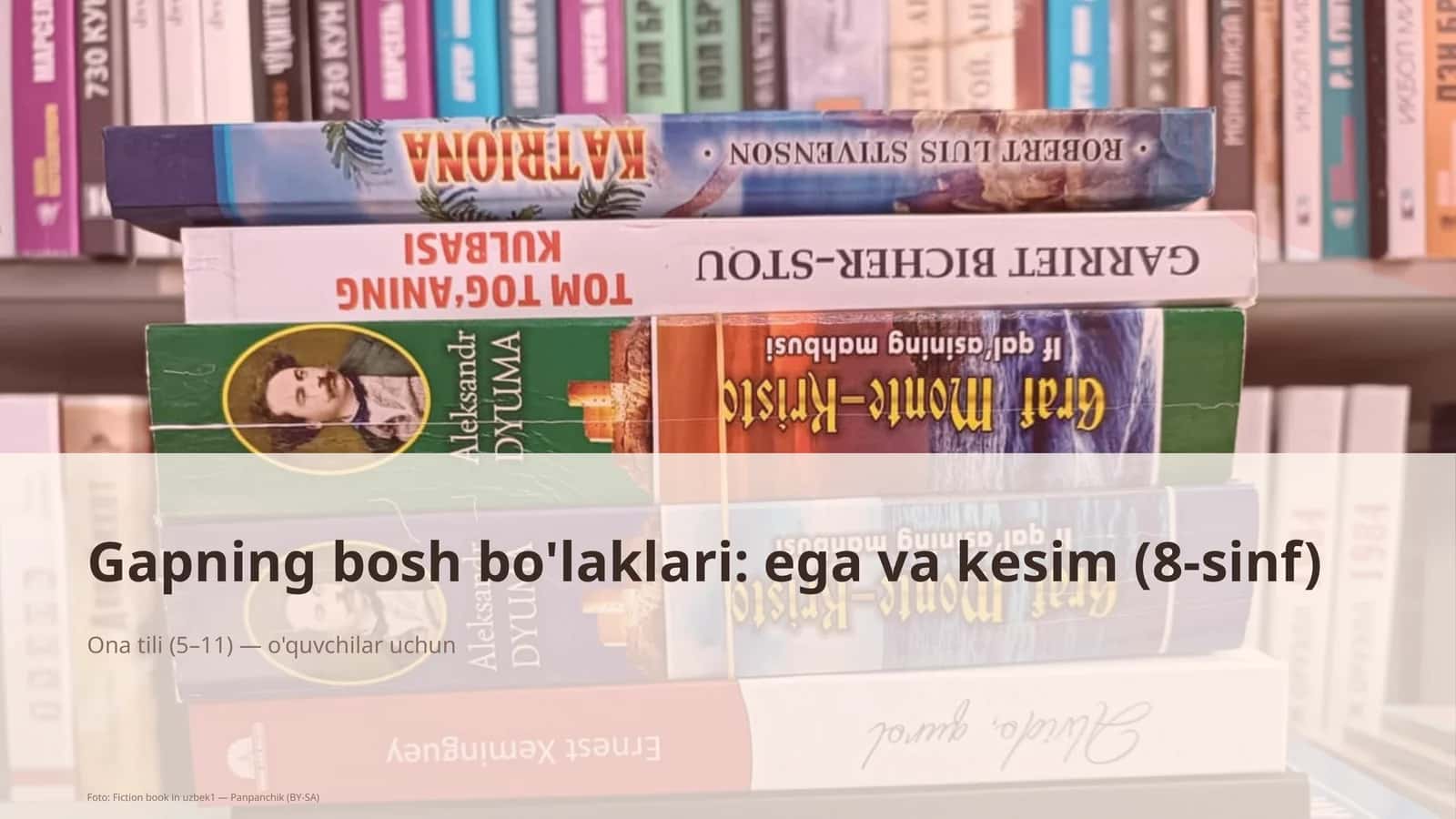 Gapning bosh bo'laklari: ega va kesim (8-sinf) 1