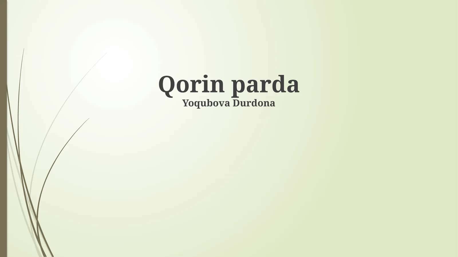 Qorin parda 1