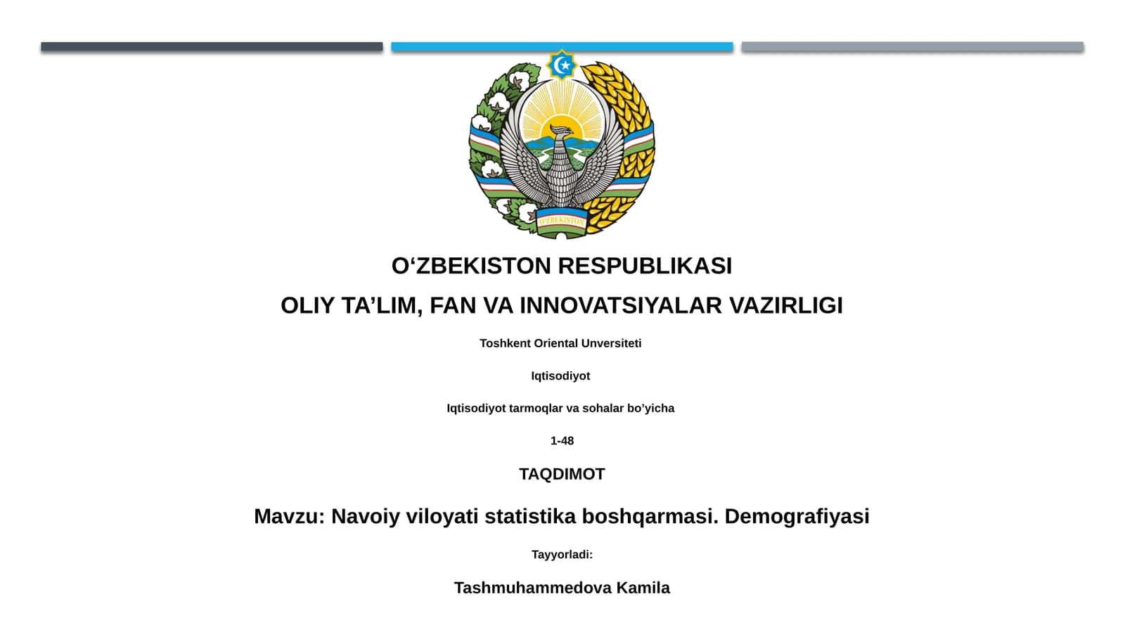 Navoiy viloyati statistika boshqarmasi. Demografiyasi 1