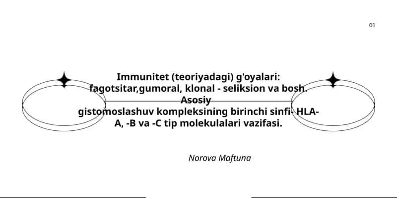 Immunitet (teoriyadagi) g'oyalari 1