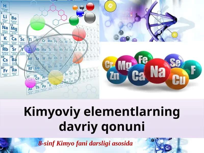 Kimyoviy elementlarning davriy qonuni 1