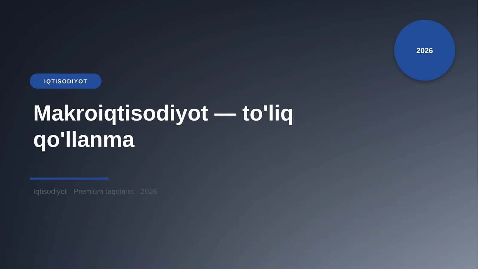 Makroiqtisodiyot — to'liq qo'llanma 1