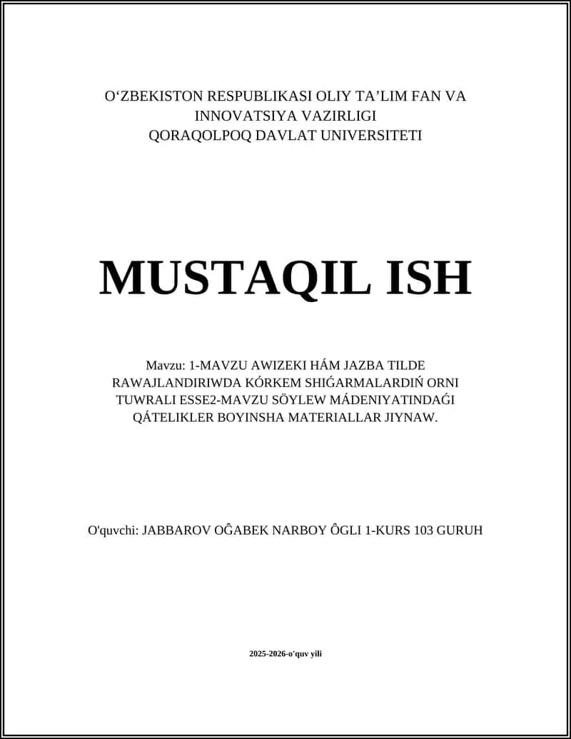 Ovozli va hissiy tilda rivojlantirishda badiiy asarlarning o'rni 1