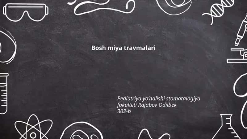 Bosh miya travmalari 1