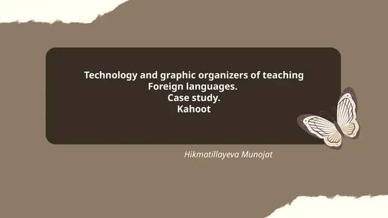 Technology and graphic organizers of teaching Foreign languages 1