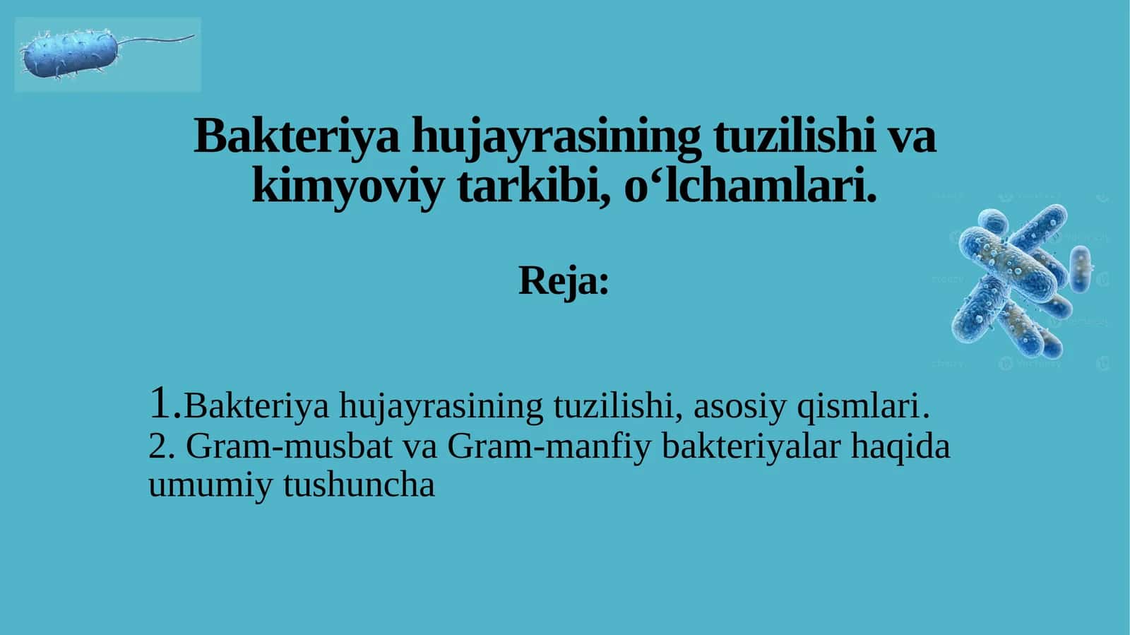 Bakteriya hujayrasi kimyoviy tarkibi 1