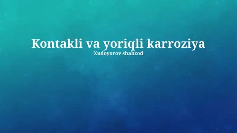 Kontakt va yoriq korroziyasi 1
