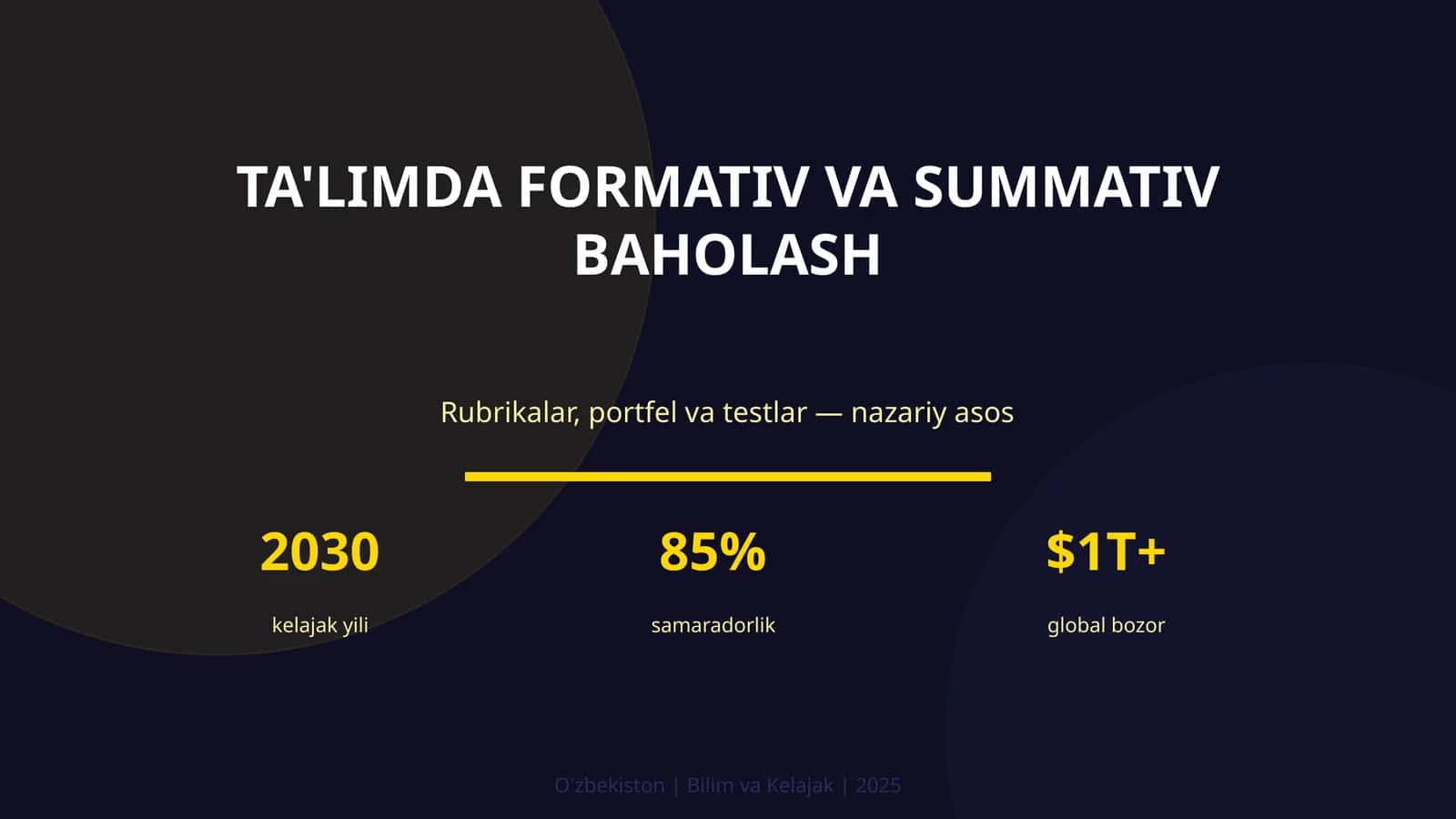 TA'LIMDA FORMATIV VA SUMMATIV BAHOLASH 1