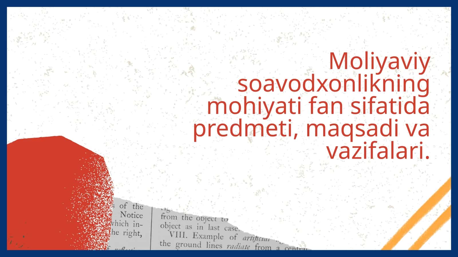 Moliyaviy Soavodxonlikning Mohiyati va Fan Sifatidagi O‘rni 1