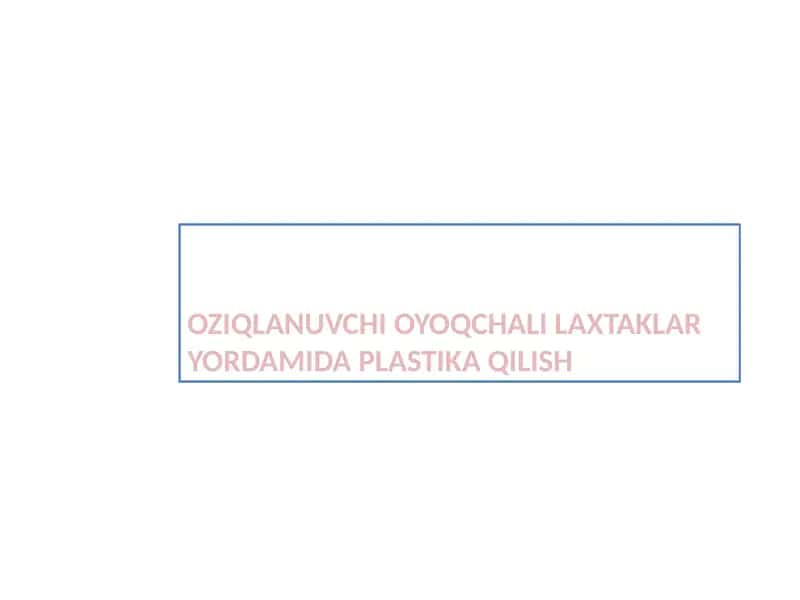Oziqlanuvchi Oyoqchali Laxtaklar 1
