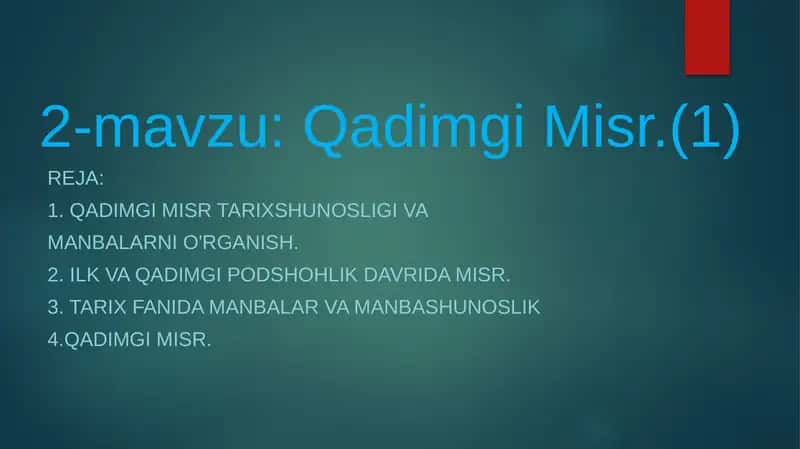 Qadimgi Misr 1
