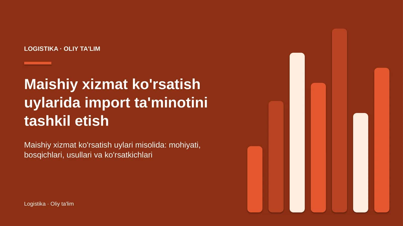 maishiy xizmat ko'rsatish uylarida import ta'minotini tashkil etish 5335 1