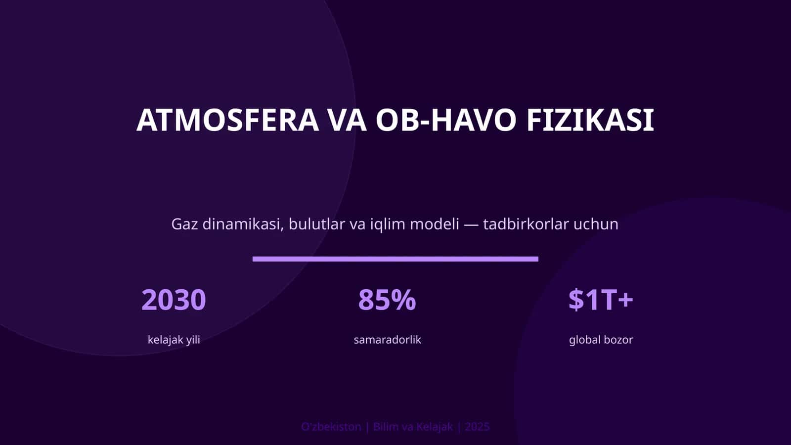 ATMOSFERA VA OB-HAVO FIZIKASI 1