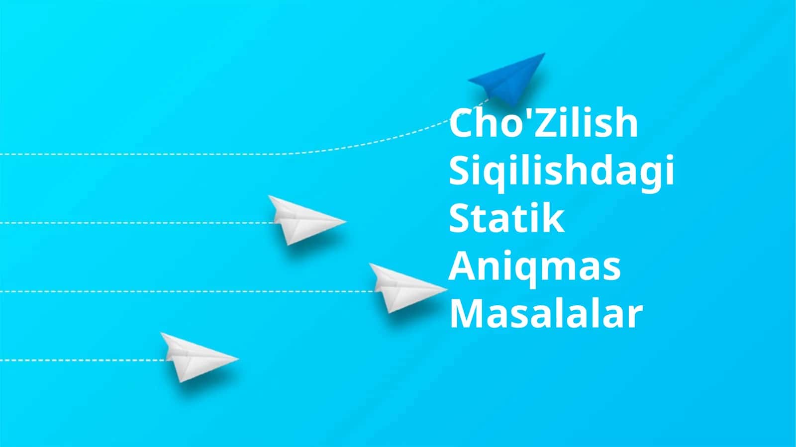 Cho'Zilish Siqilishdagi Statik Aniqmas Masalalar 1