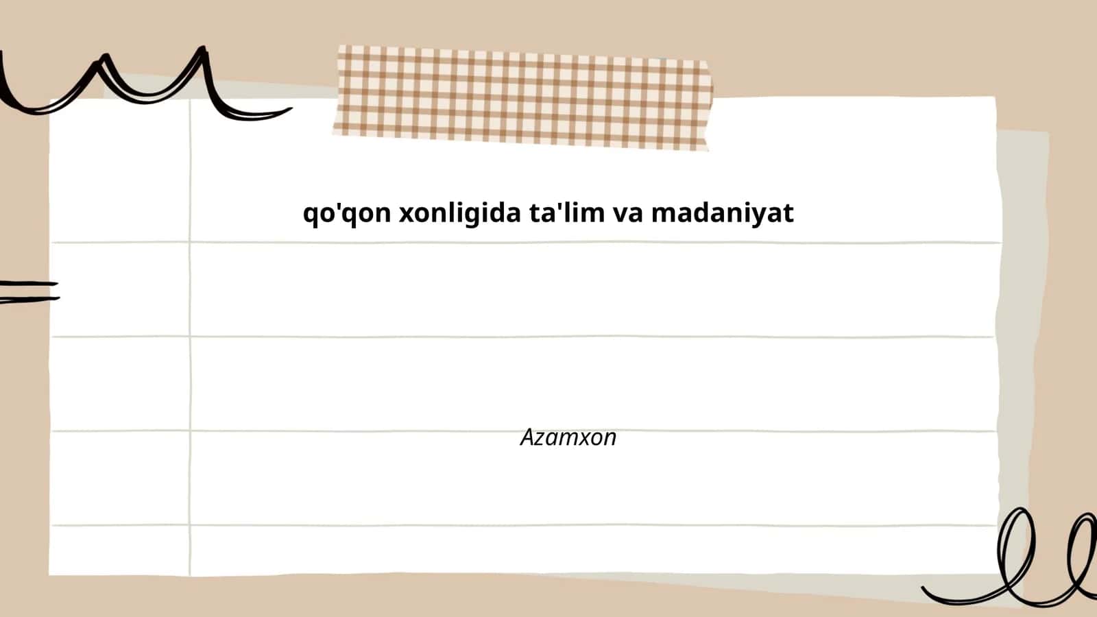 Qo'qon xonligida ta'lim va madaniyat 1