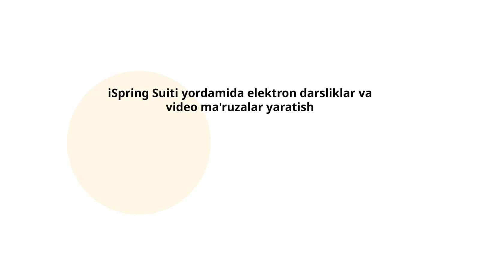 iSpring Suiti yordamida 1