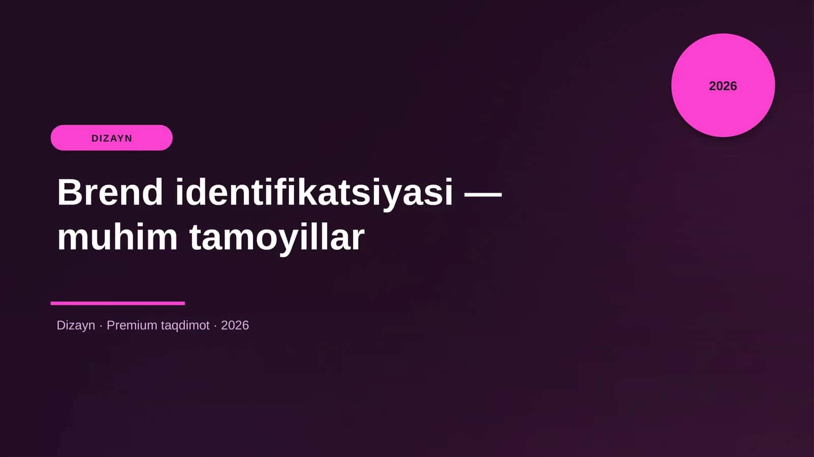 Brend identifikatsiyasi — muhim tamoyillar 1