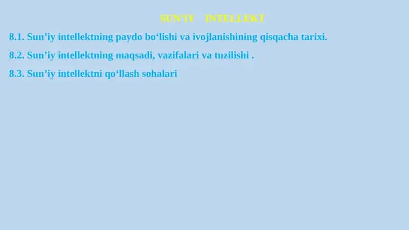 SUN’IY    INTELLEKT 1