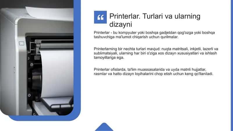 printerlar asosiy turlari 1