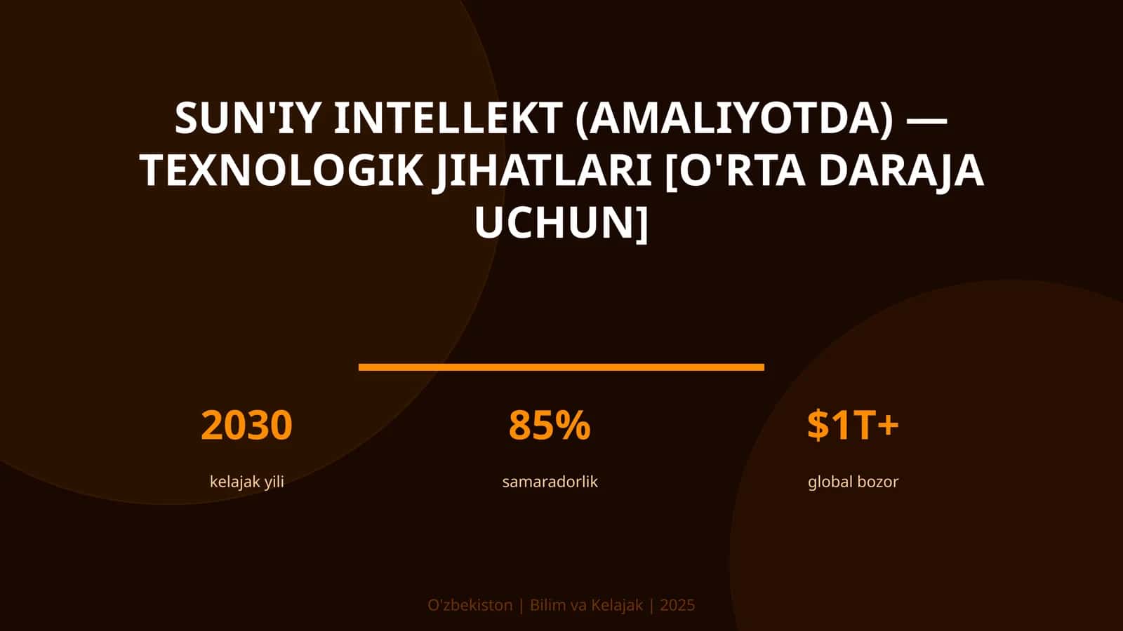 Sun'iy intellekt (amaliyotda) — texnologik jihatlari [o'rta daraja uchun] 1