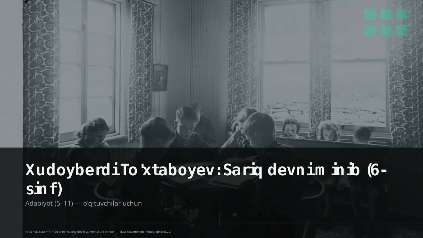 Xudoyberdi To'xtaboyev: Sariq devni minib (6-sinf) 1