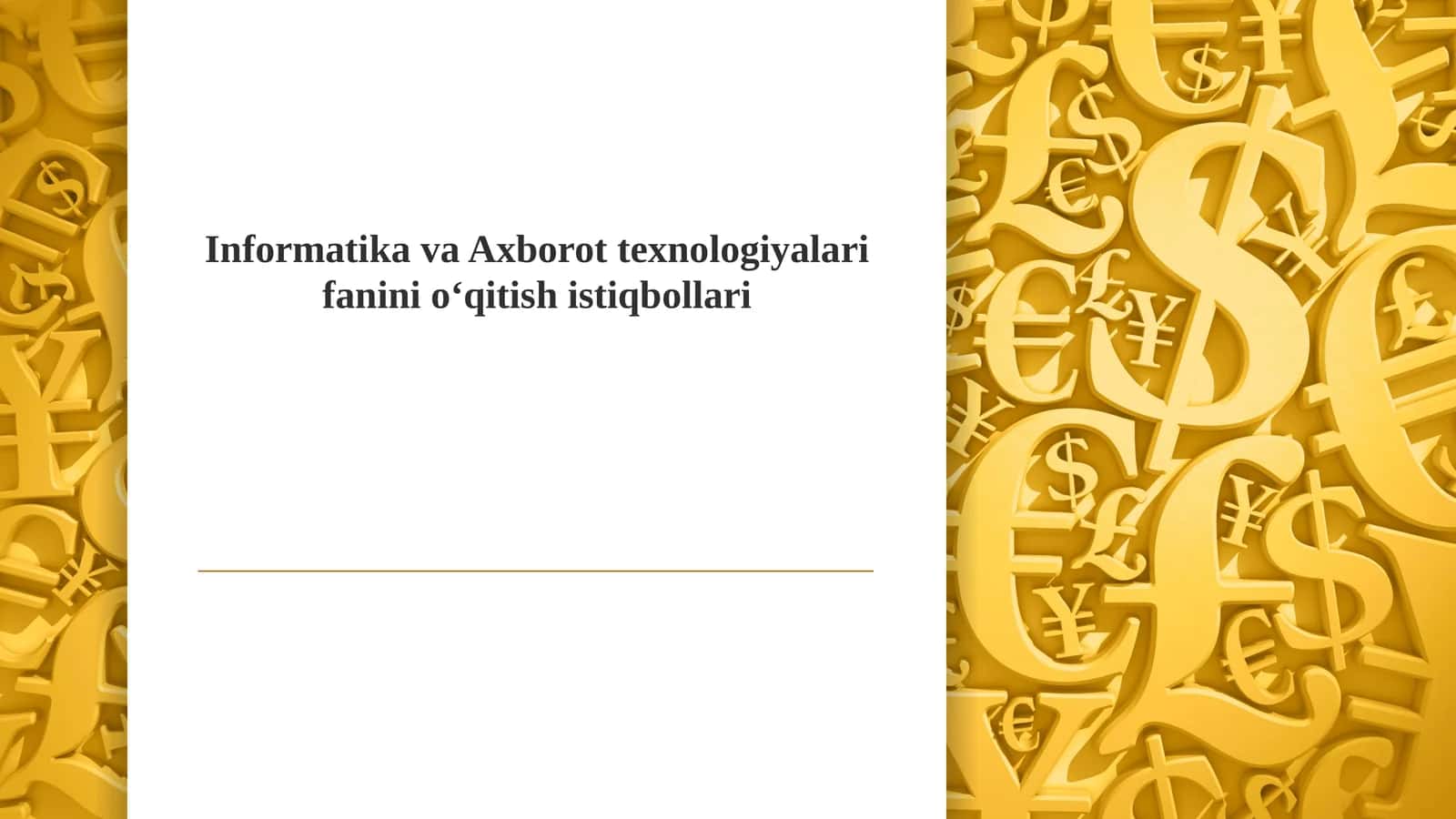 Informatika va Axborot texnologiyalari fanini o‘qitish istiqbollari 1