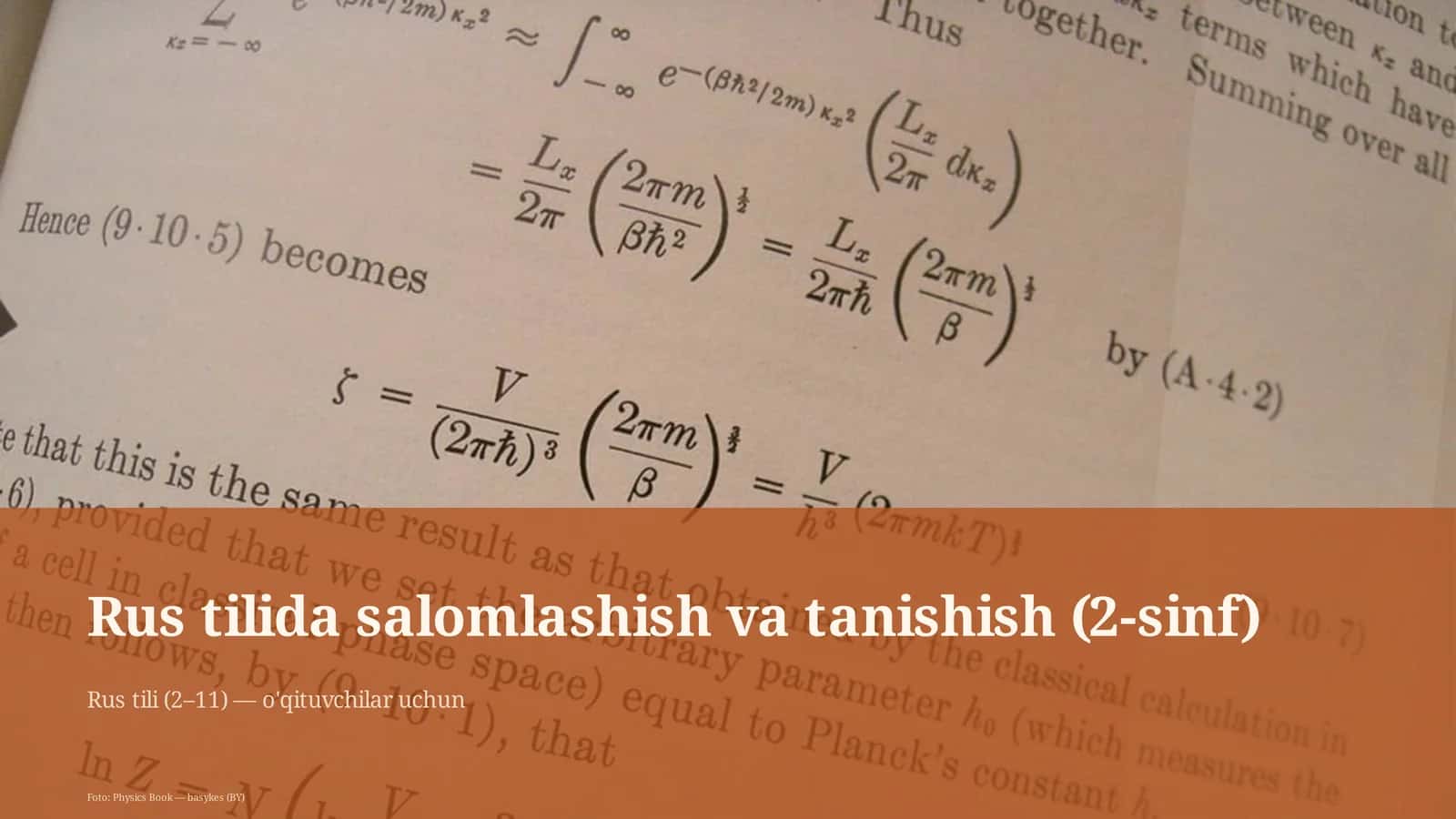 Rus tilida salomlashish va tanishish (2-sinf) 1