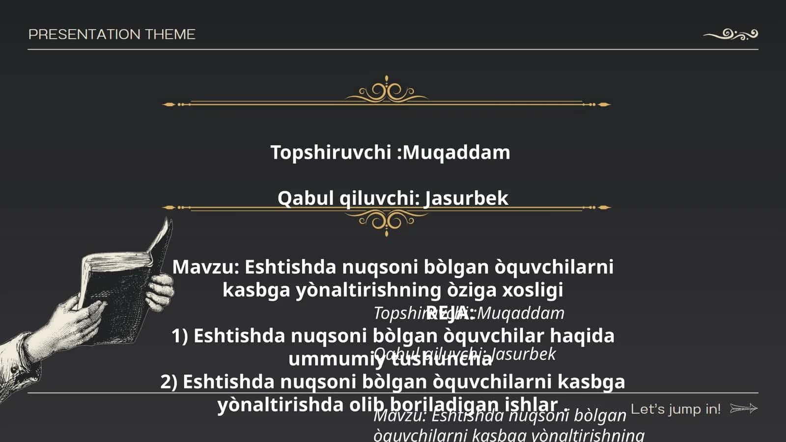 Eshtishda nuqsoni bòlgan òquvchilarni kasbga yònaltirishning òziga xosligi 1
