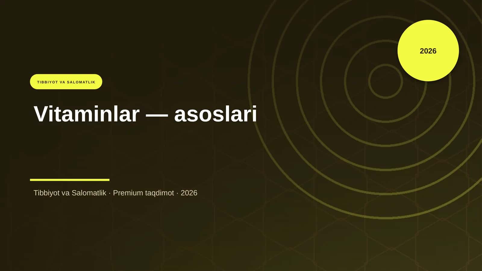 Vitaminlar — asoslari 1