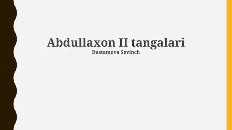 Abdullaxon II tangalari 1