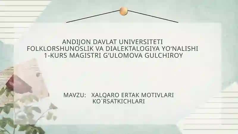Xalqaro Ertak Motivlari