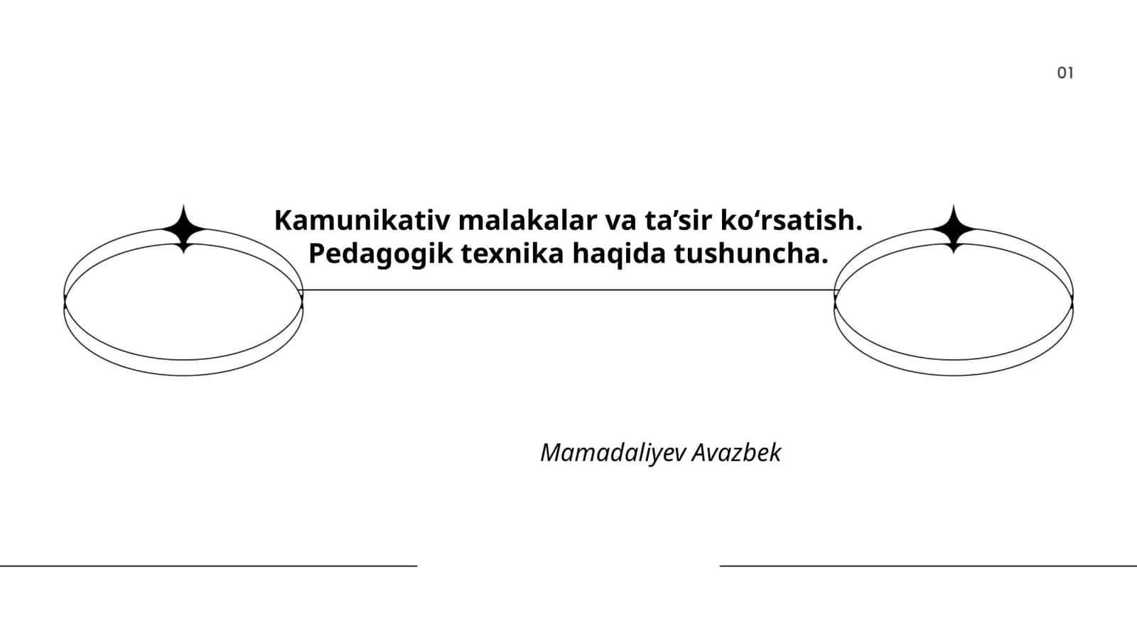 Kommunikativ malakalar va ta’sir koʻrsatish. Pedagogik texnika haqida tushuncha 1