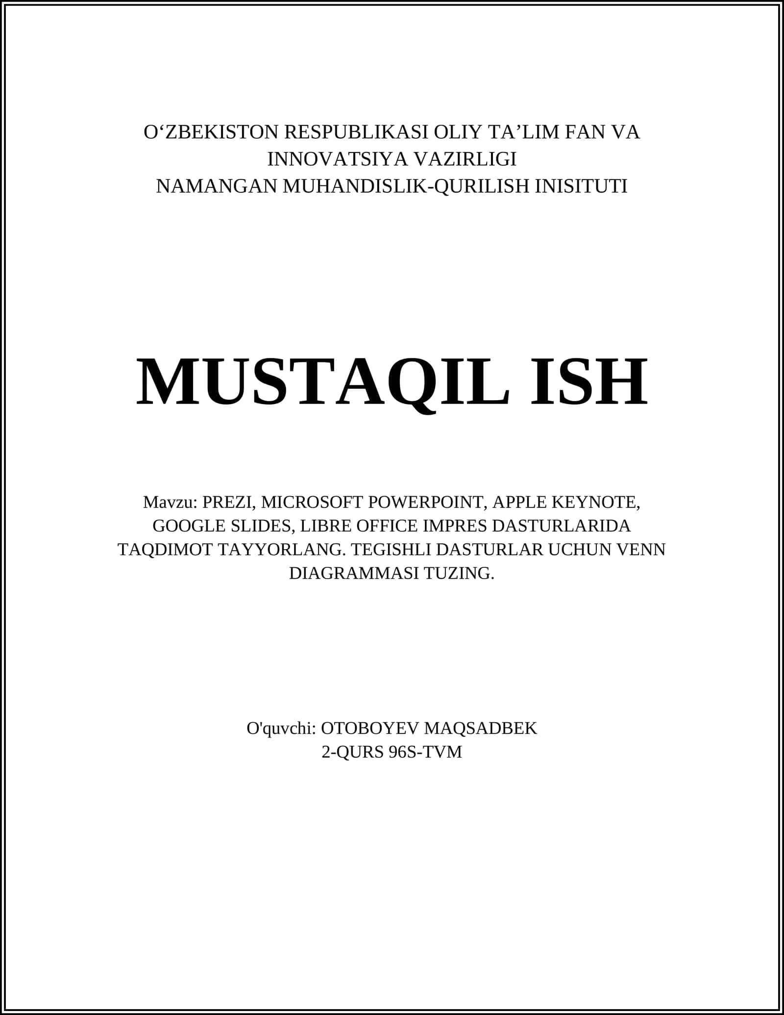 Taqdimot dizayni asoslari 1