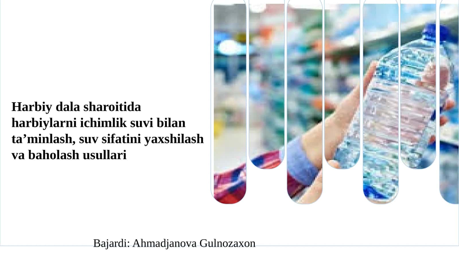 Harbiy dala sharoitida ichimlik suvi bilan ta’minlash 1