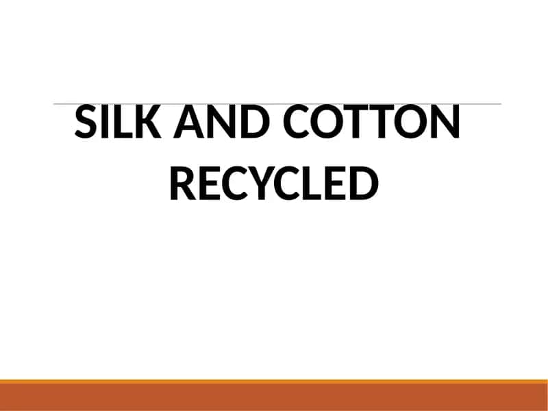 Silk and Cotton 1
