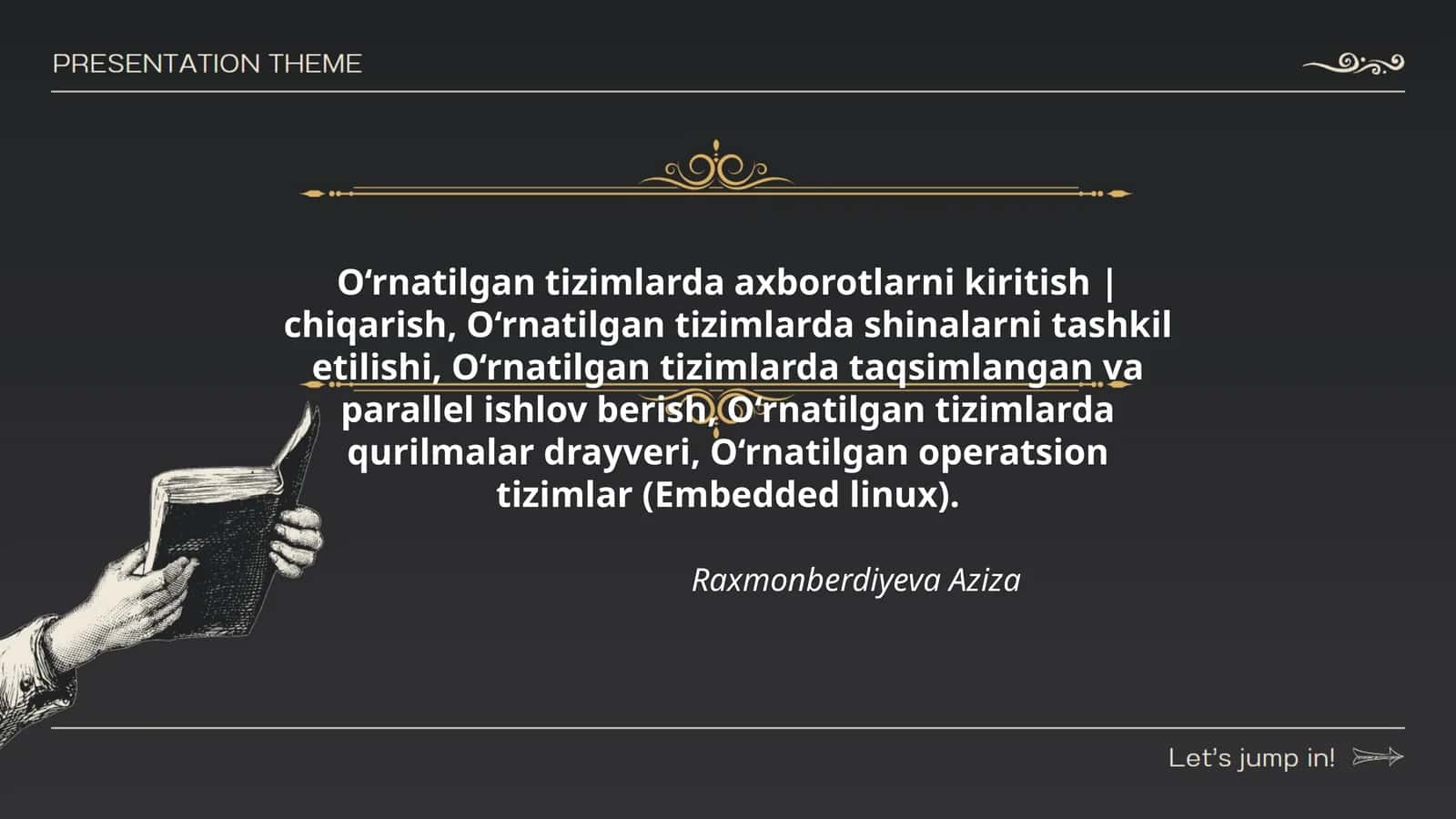 O‘rnatilgan operatsion tizimlar (Embedded linux) 1