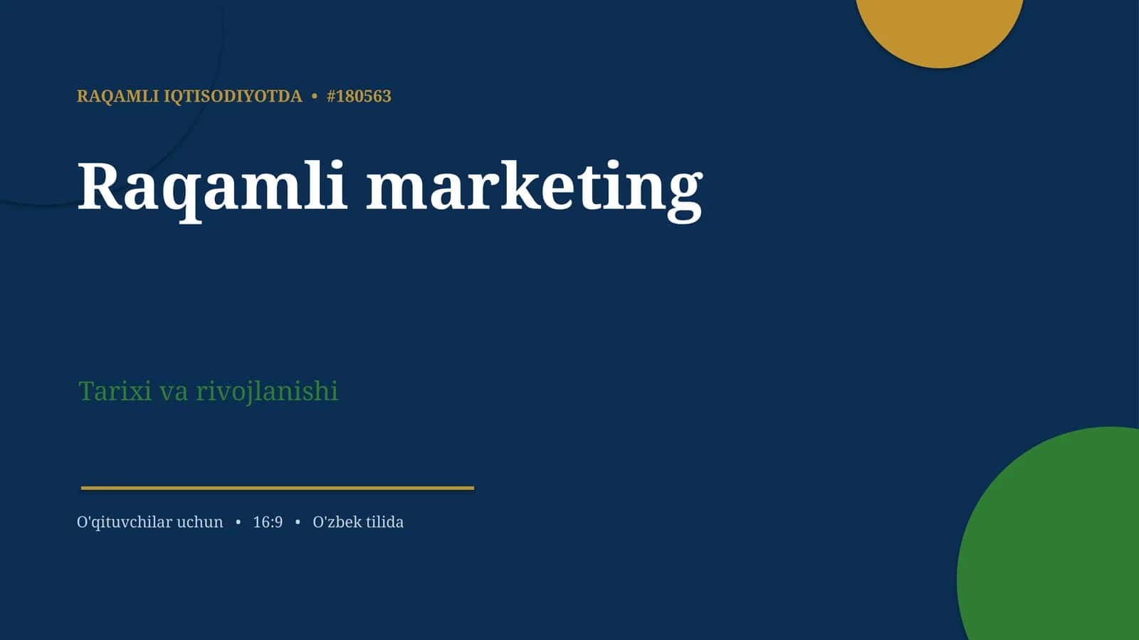 Raqamli marketing 1