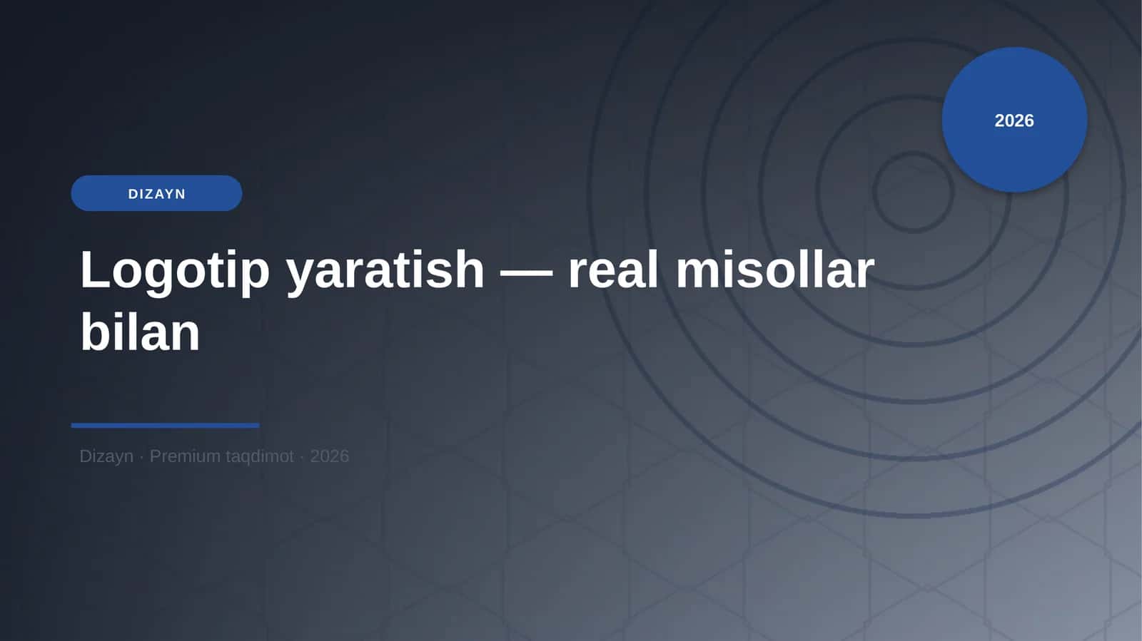 Logotip yaratish — real misollar bilan 1