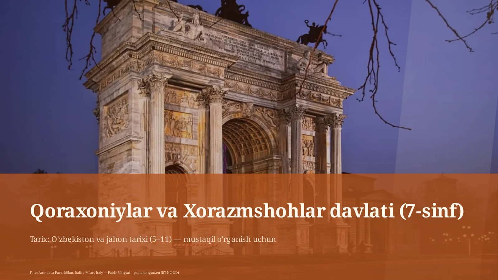 Qoraxoniylar va Xorazmshohlar davlati (7-sinf) 1