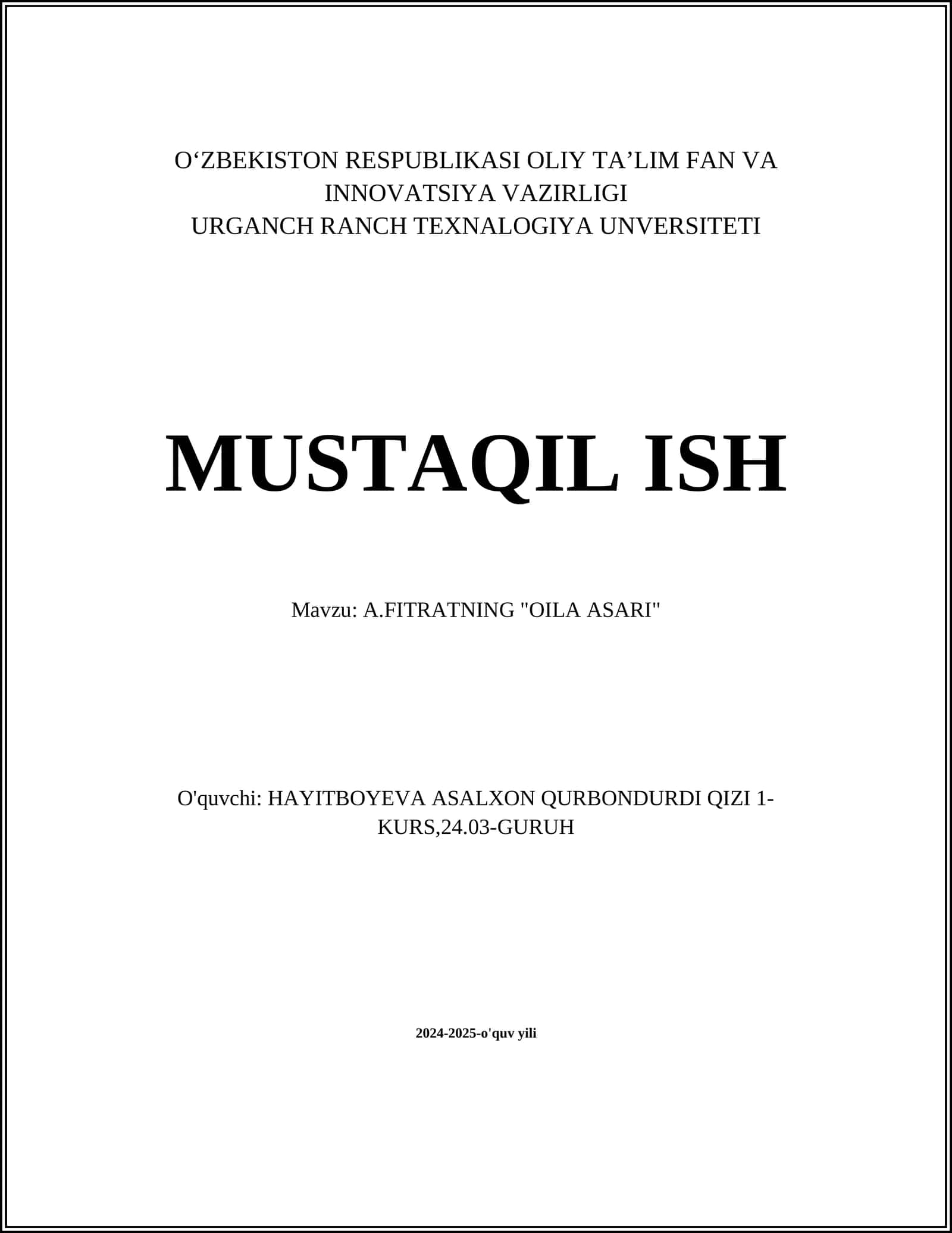 A.FITRATNING "OILA ASARI" 1