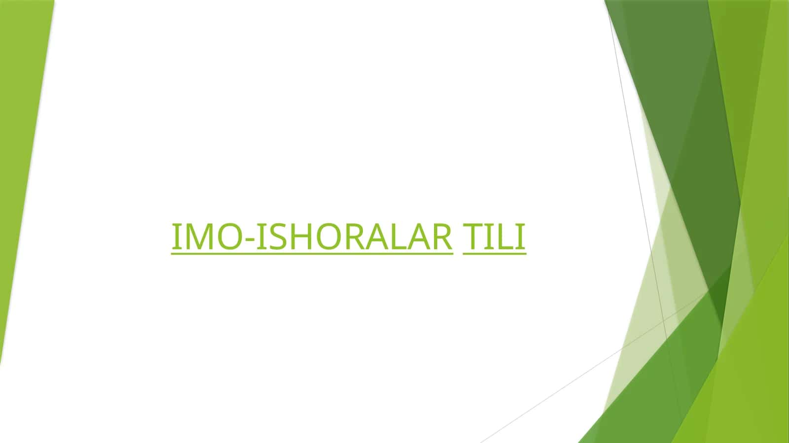 Imo-ishoralar tili 1