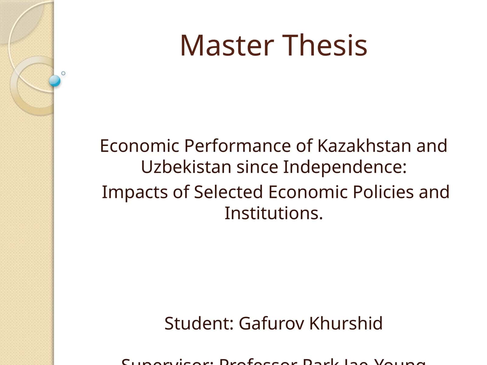 Master Thesis 1