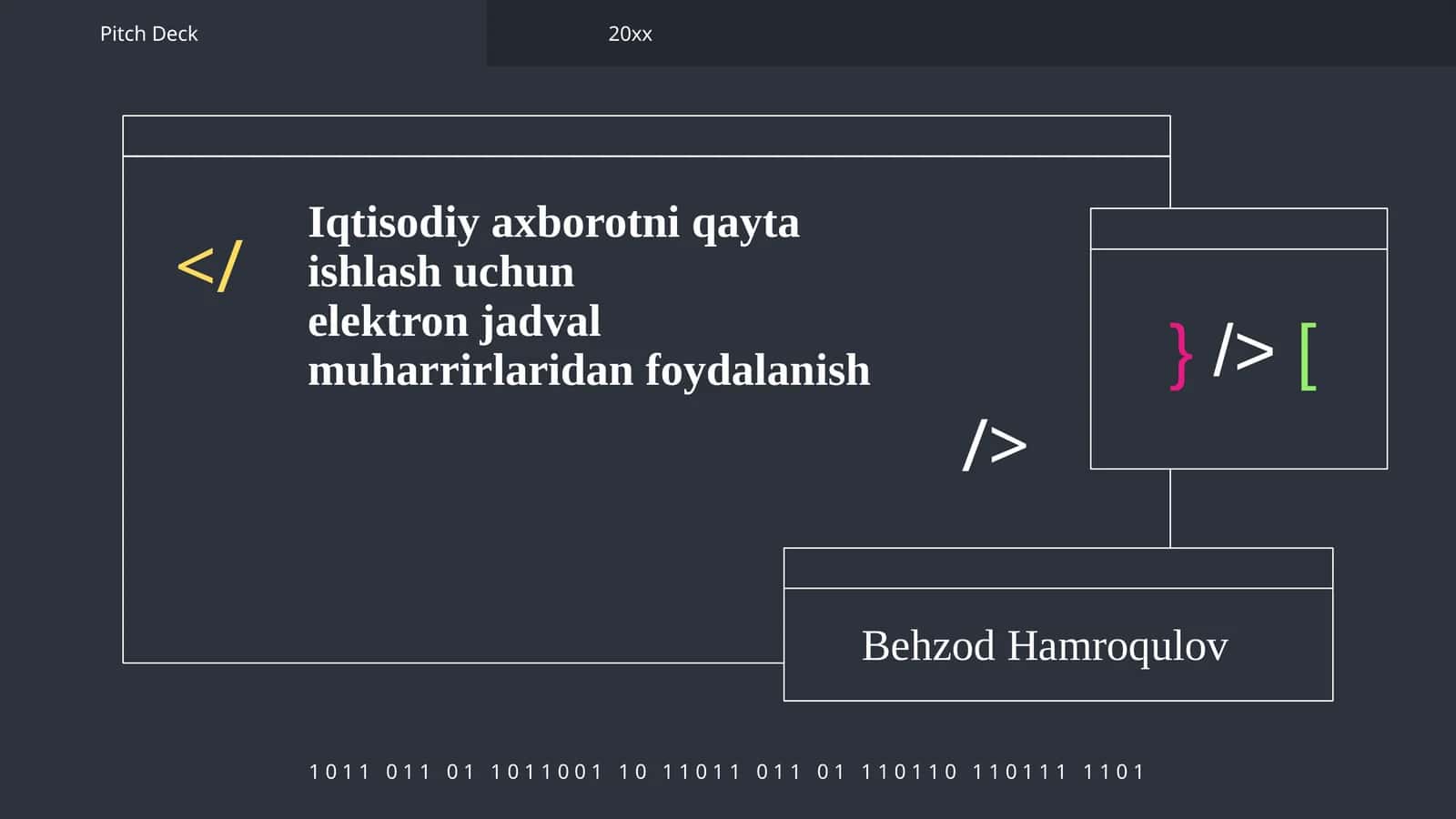 Iqtisodiy axborotni qayta ishlash uchun elektron jadval muharrirlaridan foydalanish 1
